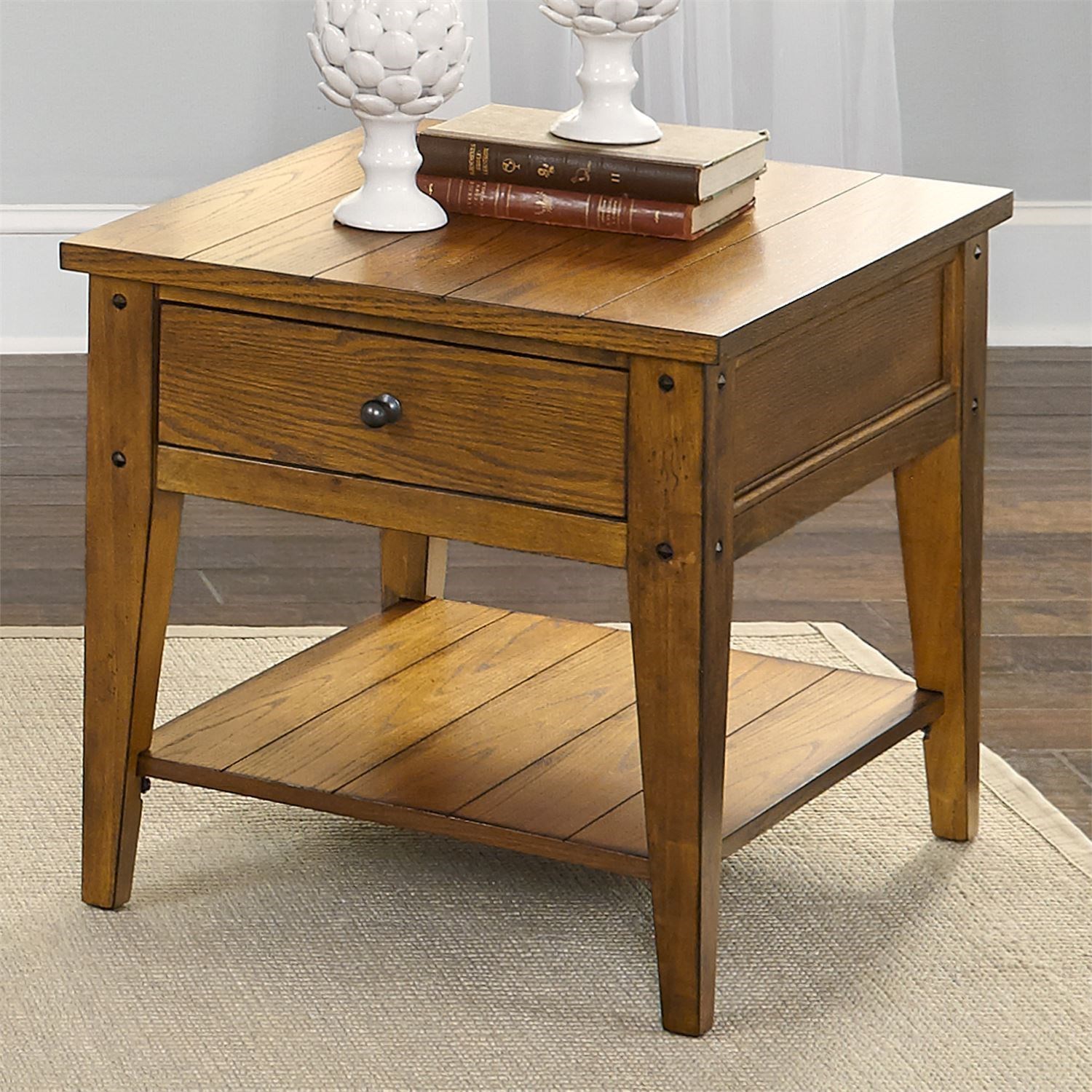 Liberty Furniture Lake House 110OT1020 Casual 1Drawer End Table with